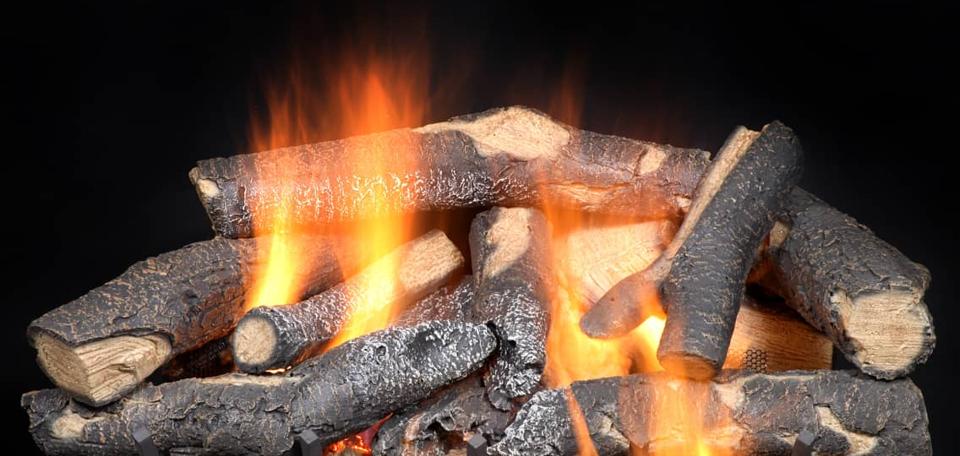 Fireside Supreme Oak See-Through Gas Logs